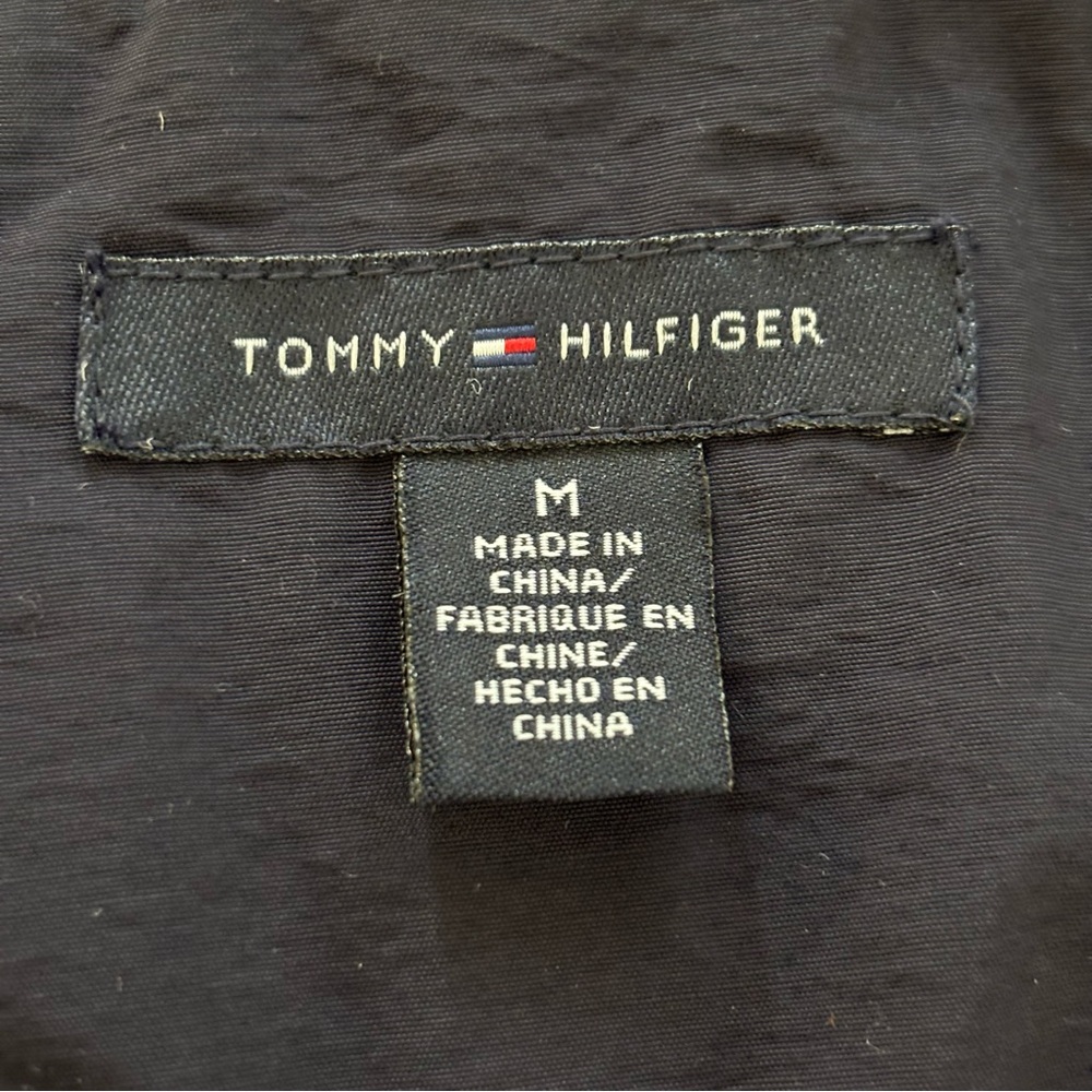 Tommy Hilfiger Navy Belted Trench Coat Size M - Picture 7 of 8